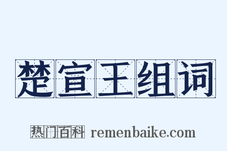 楚宣王组词是什么意思的图片